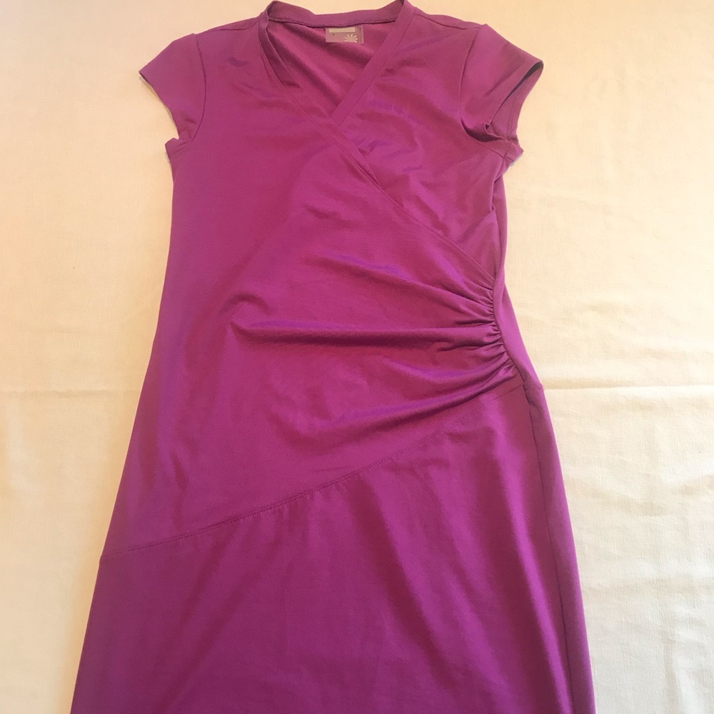 Magenta Faux Wrap Athleta Dress